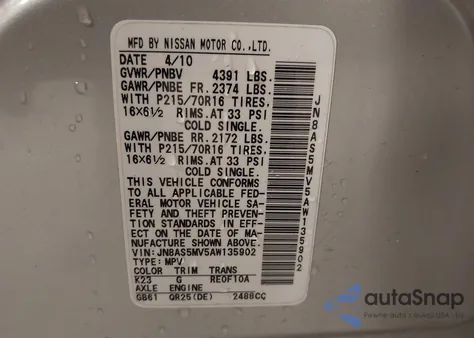 2010 Nissan Rogue S from USA, damaged, VIN JN8AS5MV5AW135902